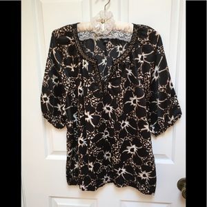Black beaded blouse / East 5th
